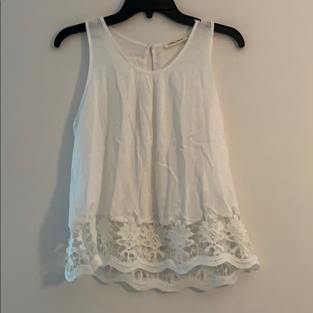 White Beachy Tank Top